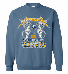 Metallica Buffalo Sabres Logo Crewneck Sweatshirt - zezetee