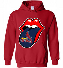 St Louis Cardinals  x The Rolling Stones Logo Hoodie - zezetee