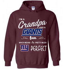 I'M A Grandpa And A New York Giants Pretty Much Perfect Hoodie - zezetee