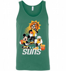Mickey Goofy Donald Loves Phoenix Suns Basketball Fans Tank - zezetee