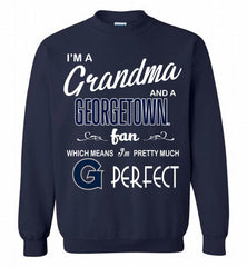 I'M A Grandma And A Georgetown Hoyas Fan Crewneck Sweatshirt - zezetee