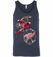 Deadpool Fan Love Red Detroit Red Wings Awesome Tank - zezetee