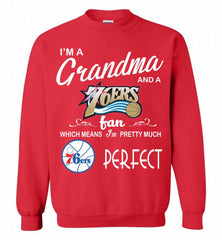 I'M A Grandma And A Philadelphia 76ers Fans Perfect Crewneck Sweatshirt - zezetee