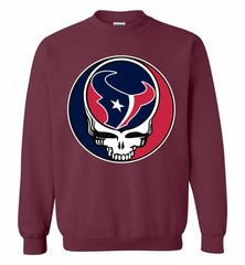 Houston Texans Grateful Dead Logo Band Crewneck Sweatshirt - zezetee
