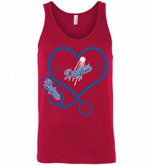 Nurse Heartbeat Los Angeles Dodgers Tank - zezetee