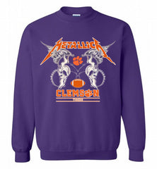 Metallica Clemson Tigers Logo Crewneck Sweatshirt - zezetee