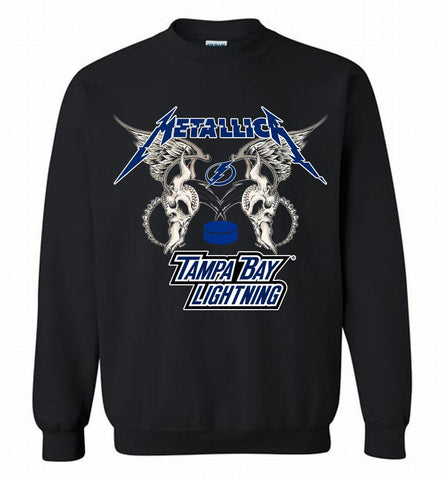 Metallica Tampa Bay Lightning Logo Crewneck Sweatshirt - zezetee