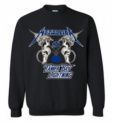 Metallica Tampa Bay Lightning Logo Crewneck Sweatshirt - zezetee