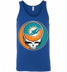 Miami Dolphins Grateful Dead Logo Band Tank - zezetee