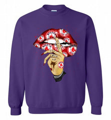 MLB Boston Red Sox Lip Shut The Fuck Up Crewneck Sweatshirt - zezetee