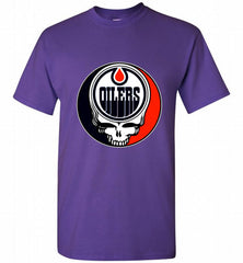 NHL TEAM EDMONTON OILERS X GRATEFUL DEAD LOGO BAND Shirt - zezetee
