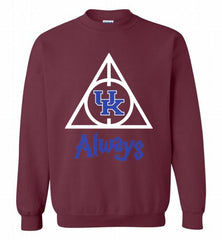 KENTUCKY WILDCATS DEATHLY HALLOWS ALWAYS GIFT Crewneck Sweatshirt - zezetee
