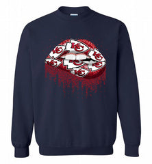 Lip Kansas City Chiefs Football Crewneck Sweatshirt - zezetee