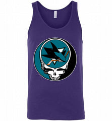 NHL TEAM SAN JOSE SHARKS X GRATEFUL DEAD LOGO BAND Tank - zezetee