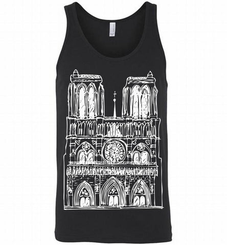 notre dame cathedral in light Tank - zezetee