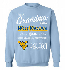 I'M A Grandma And A West Virginia Mountaineers Fan Crewneck Sweatshirt - zezetee