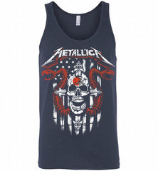 Metallica Snake Skull Cleveland Browns Logo Tank - zezetee
