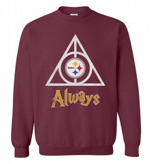 Pittsburgh Steelers deathly Hallows always trending gift Crewneck Sweatshirt - zezetee