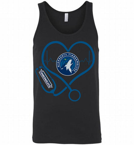 Nurse Heartbeat Love MinnesotaTimberwolves Tank - zezetee