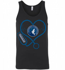 Nurse Heartbeat Love MinnesotaTimberwolves Tank - zezetee