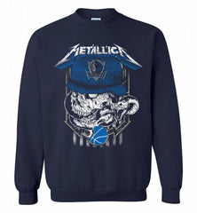 Metallica Skull Snake Dallas Mavericks Crewneck Sweatshirt - zezetee