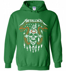 Metallica Snake Skull Chicago Bears Logo Hoodie - zezetee