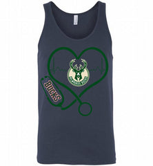 Nurse Heartbeat Love Milwaukee Bucks Tank - zezetee