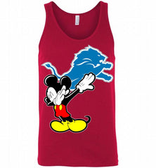 Disney Mickey Mouse Dabbing Detroit Lions Tank - zezetee