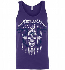 Metallica Snake Skull Los Angeles Rams Logo Tank - zezetee