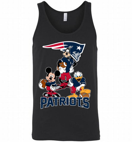 Mickey Goofy Donald Disney New England Patriots Football Gift Tank - zezetee