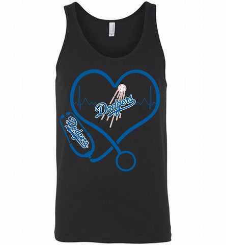 Nurse Heartbeat Los Angeles Dodgers Tank - zezetee