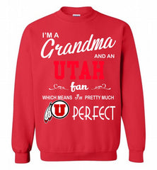 I'M A Grandma And An Utah Utes Fan Crewneck Sweatshirt - zezetee