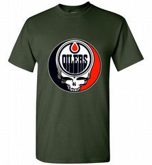 NHL TEAM EDMONTON OILERS X GRATEFUL DEAD LOGO BAND Shirt - zezetee