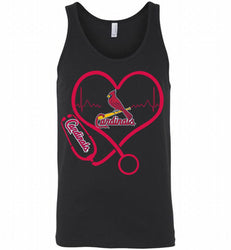 Nurse Heartbeat St Louis Cardinals Tank
