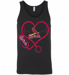 Nurse Heartbeat St Louis Cardinals Tank - zezetee