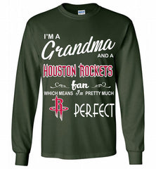 I'M A Grandma And A Houston Rockets Fans Perfect Gildan Long Shirt - zezetee