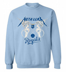 Metallica Kansas City Royals Logo Crewneck Sweatshirt - zezetee