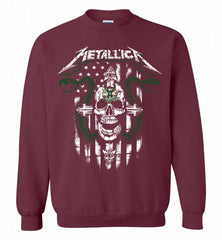 Metallica Milwaukee Bucks Logo Crewneck Sweatshirt - zezetee