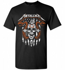 Metallica Snake Skull Chicago Bears Logo Shirt - zezetee