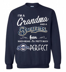 I'M A Grandma And A Milwaukee Brewers Fans Gift Crewneck Sweatshirt - zezetee