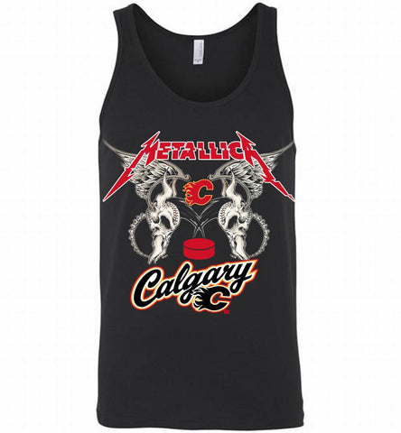 Metallica Calgary Flames Logo Tank - zezetee