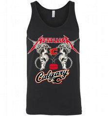 Metallica Calgary Flames Logo Tank - zezetee