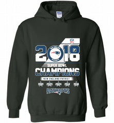 2018 SUPER BOWL CHAMPIONS NEW ENGLAND PATRIOTS Hoodie - zezetee