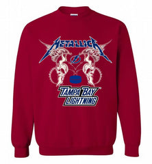 Metallica Tampa Bay Lightning Logo Crewneck Sweatshirt - zezetee