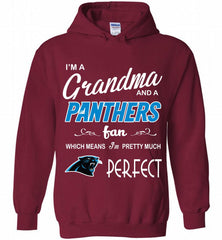 I'M A Grandma And A Carolina Panthers Fans I'm Pretty Much Perfect Hoodie - zezetee