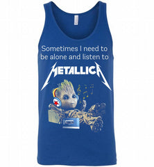 Sometimes Groot Need To Be Alone And Listen To Metallica Tank - zezetee
