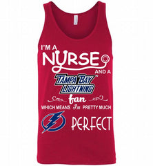 I'M A Nurse And A Tampa Bay Lightning Fans Gift Tank - zezetee