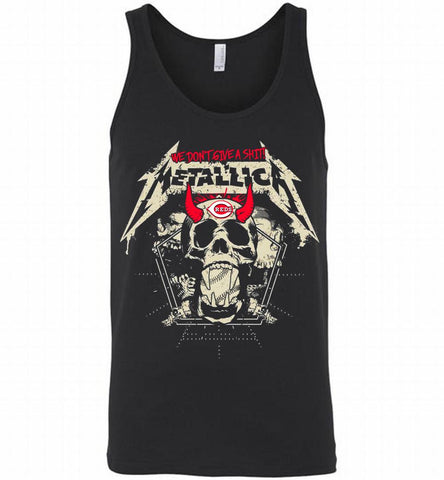 Metallica We Don't Give A Shit Cincinnati Reds Tank - zezetee