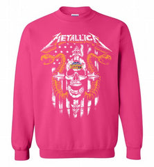 Metallica Snake Skull Denver Nuggets Logo Crewneck Sweatshirt - zezetee